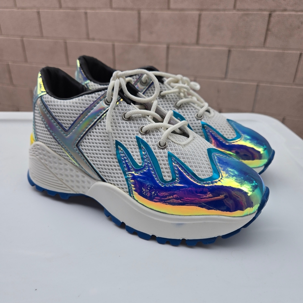 Y.R.U Blaz3 Holographic Platform Sneakers